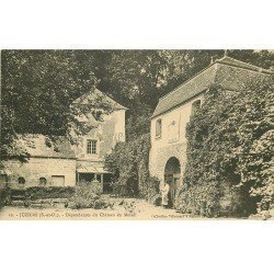 carte postale ancienne 78 JUZIERS. Dépendances du Château du Mesnil Fermière et Poules