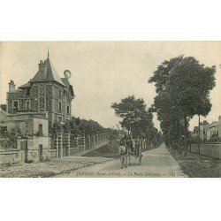 carte postale ancienne 78 JUZIERS. Attelage Route Nationale vers Meulan