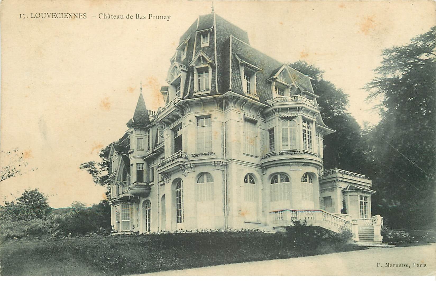 carte postale ancienne 78 LOUVECIENNES. Château de Bas Prunay