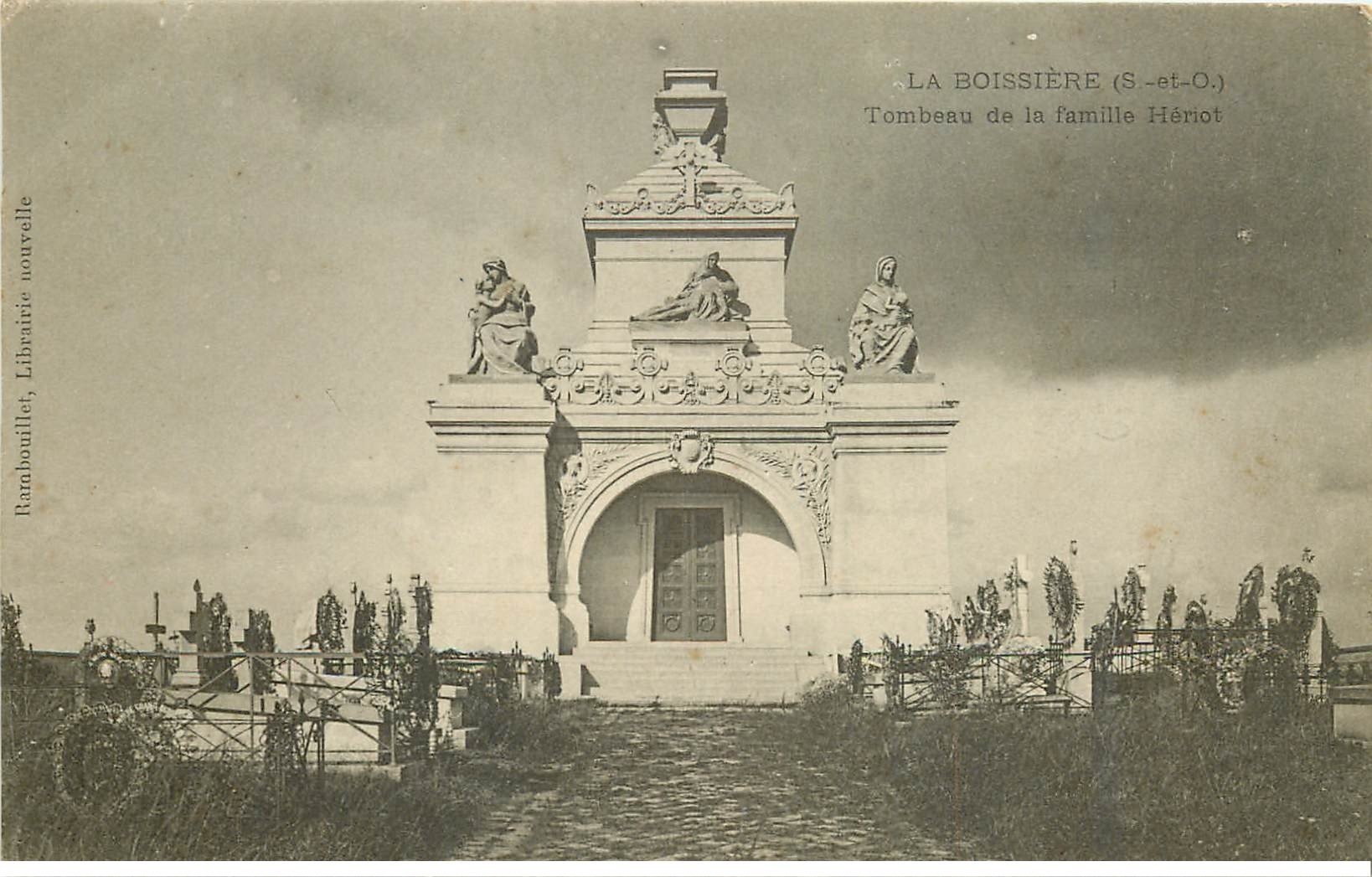 carte postale ancienne 78 LA BOISSIERE. Tombeau Famille Hériot 1906