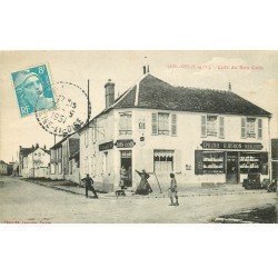 carte postale ancienne 78 LONGNES. Café du Bon Coin 1951 Epicerie Heron