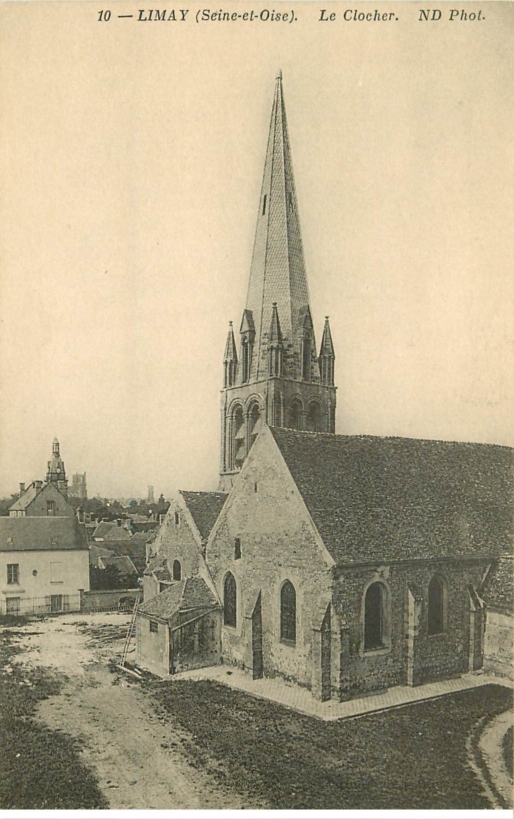 carte postale ancienne 78 LIMAY. Le Clocher