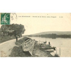 carte postale ancienne 78 LES MUREAUX. Chez Peigné bords de la Seine 1909