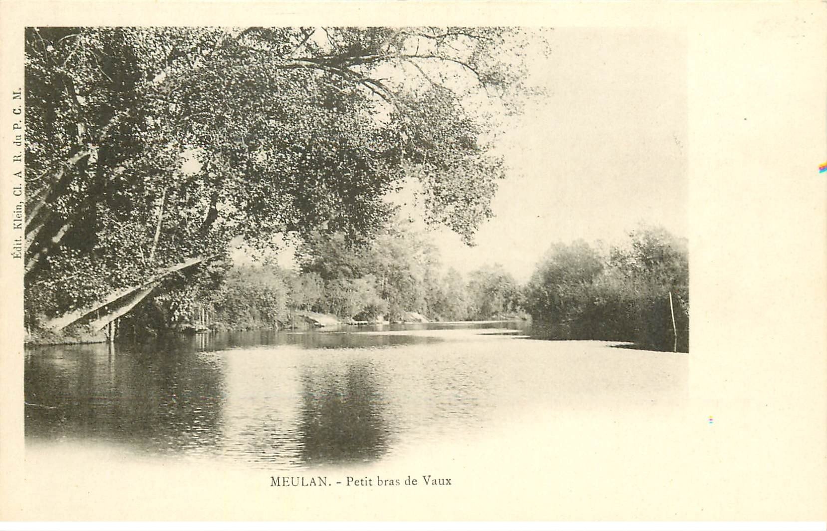 carte postale ancienne 78 MEULAN. Vers 1900 Petit bras de Vaux
