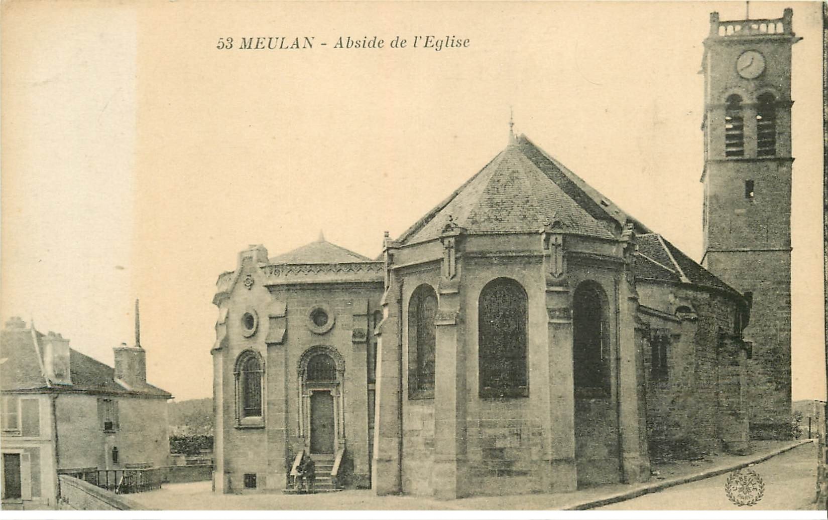carte postale ancienne 78 MEULAN. Abside de l'Eglise