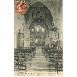 carte postale ancienne 78 MEULAN. Eglise Saint-Nicolas 1909. Carte timbrée ou vierge au choix...
