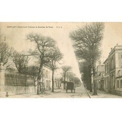 carte postale ancienne 78 MEULAN. Boulevard Voltaire Quartier de Thun 1904