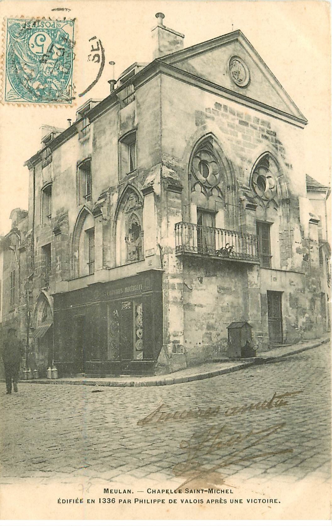 carte postale ancienne 78 MEULAN. Chapelle Saint-Michet 1904