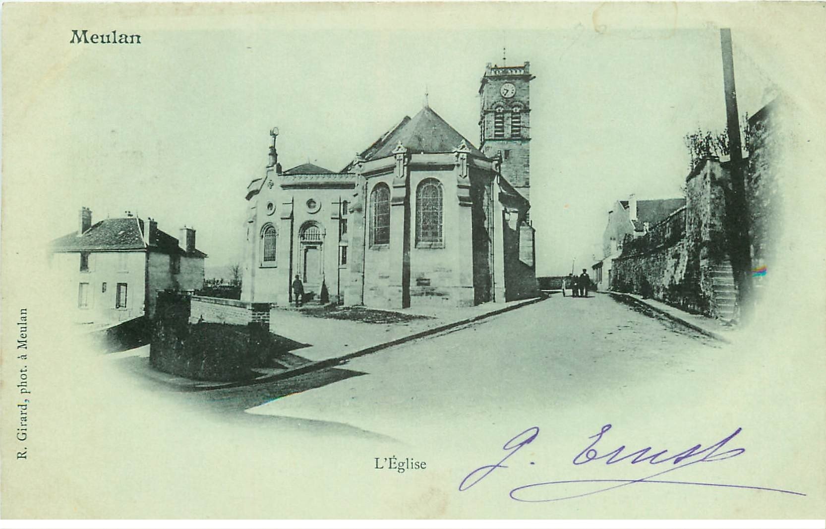 carte postale ancienne 78 MEULAN. L'Eglise vers 1902