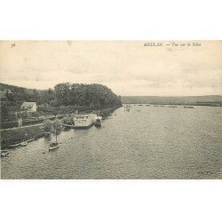 carte postale ancienne 78 MEULAN. Bateau Lavoir sur la Seine