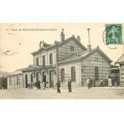 carte postale ancienne 78 MEULAN HARDICOURT. La Gare 1909