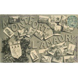 carte postale ancienne 78 MONTFORT-L'AMAURY. Multivues 1906