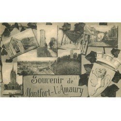 carte postale ancienne 78 MONTFORT-L'AMAURY. Souvenir multivues 1922