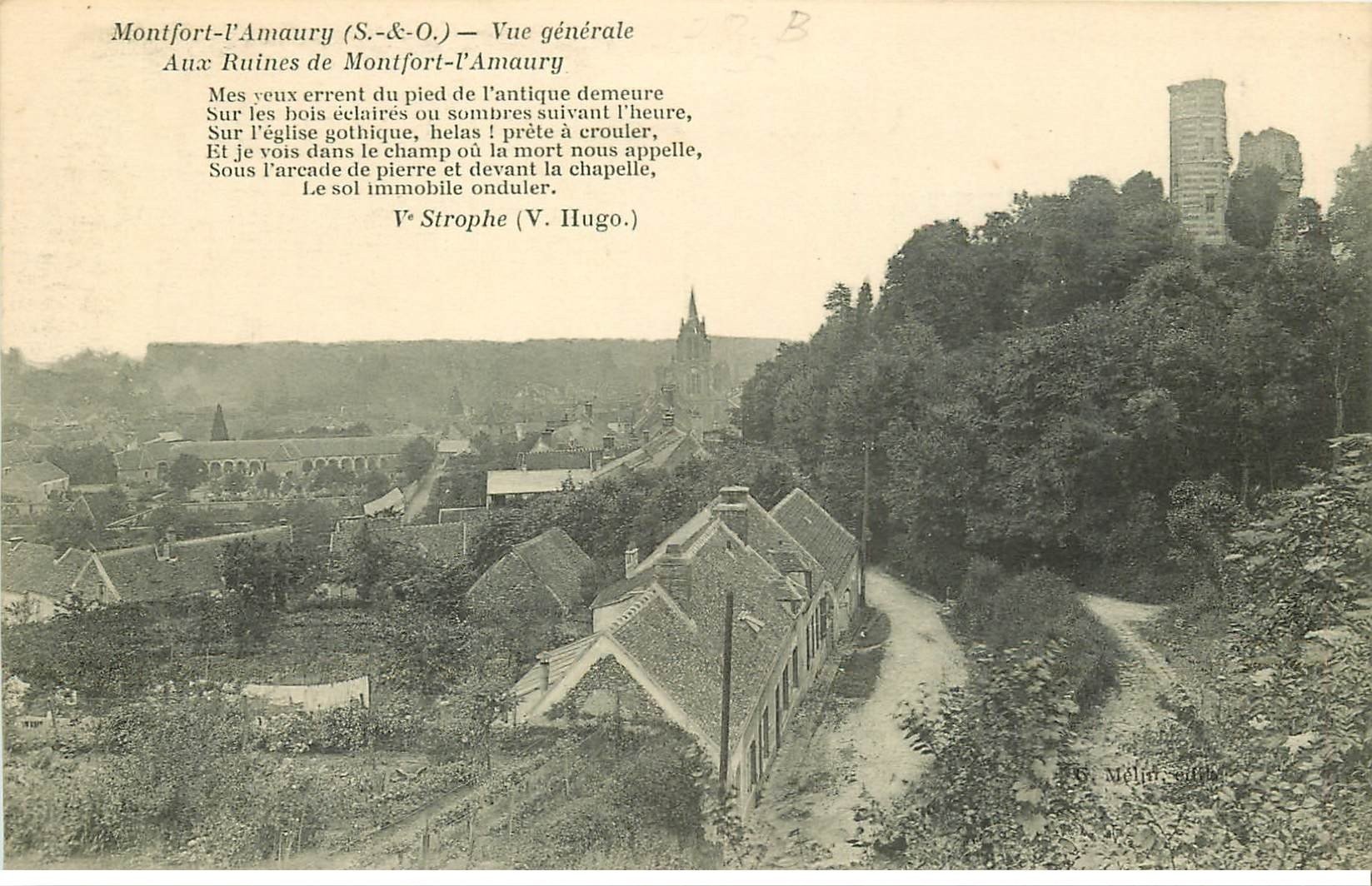 carte postale ancienne 78 MONTFORT-L'AMAURY. Les Ruines