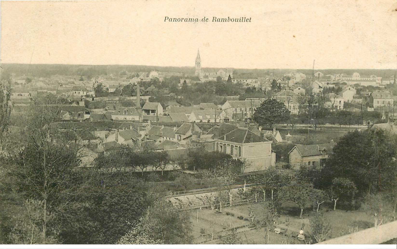 carte postale ancienne 78 RAMBOUILLET. Panorama