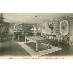 carte postale ancienne 78 RAMBOUILLET. Château Salle de Jeu avec billard