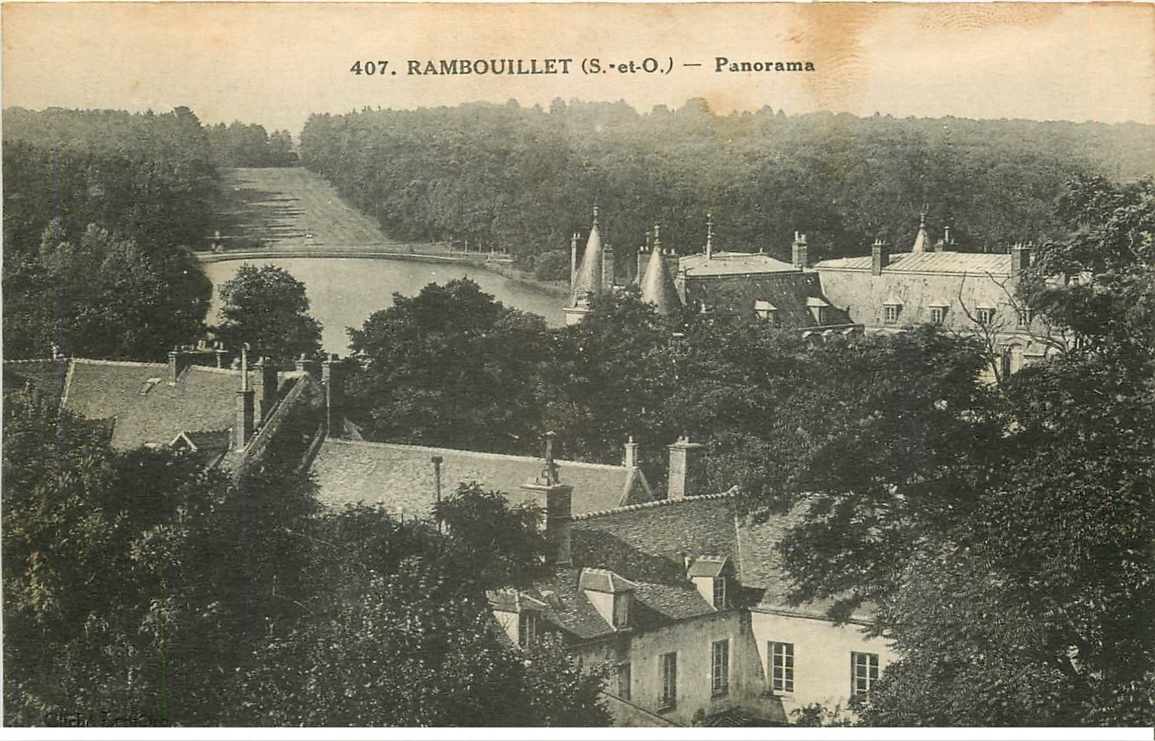 carte postale ancienne 78 RAMBOUILLET. Panorama