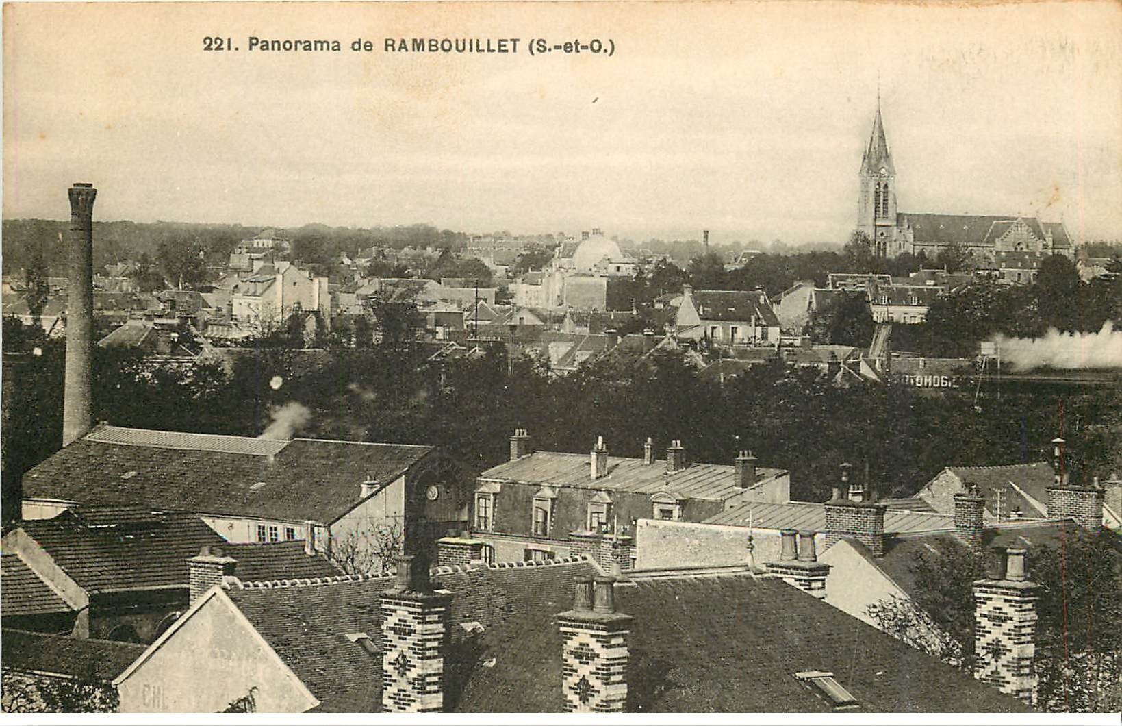 carte postale ancienne 78 RAMBOUILLET. Panorama 1942