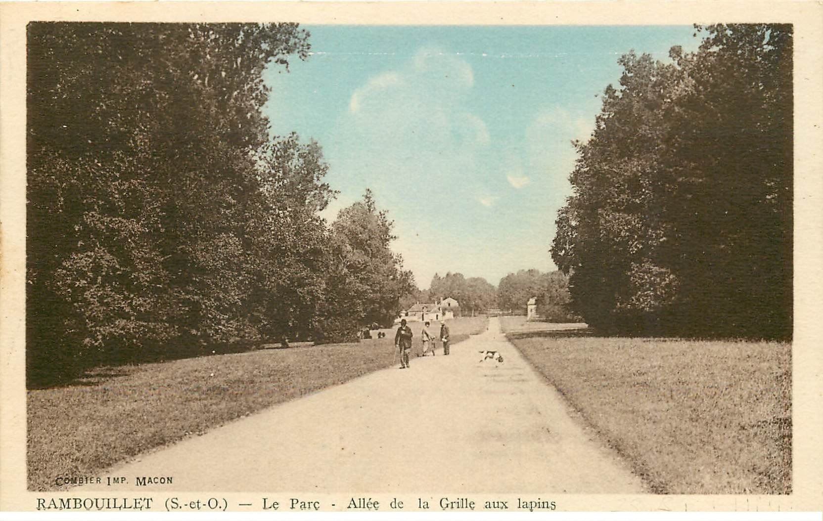carte postale ancienne 78 RAMBOUILLET. Le Parc Allée de la Grille aux Lapins