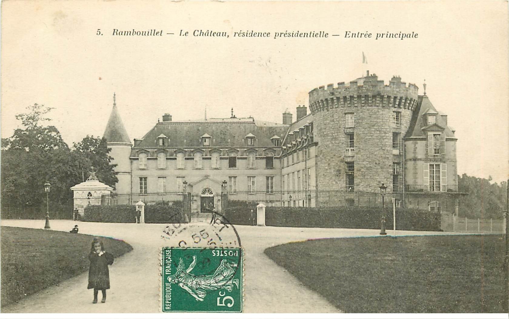 carte postale ancienne 78 RAMBOUILLET. Château résidence présidensielle 1909