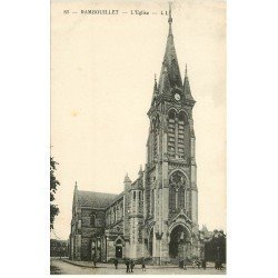 carte postale ancienne 78 RAMBOUILLET. L'Eglise animée
