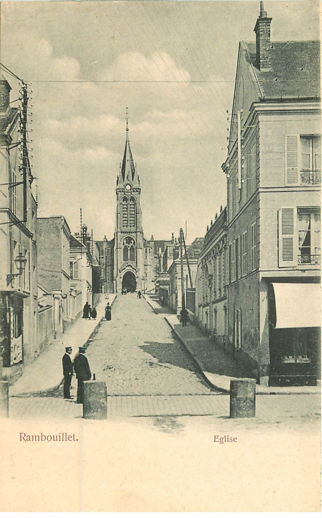 carte postale ancienne 78 RAMBOUILLET. L'Eglise vers 1900