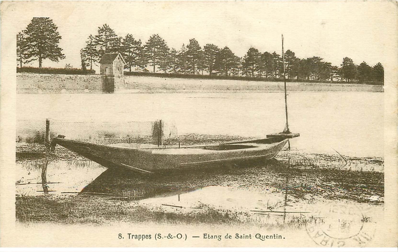 carte postale ancienne 78 TRAPPES. Etang de Saint-Quentin 1936