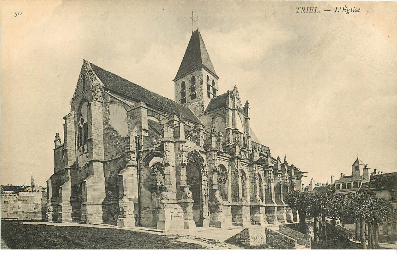 carte postale ancienne 78 TRIEL. L'Eglise n°50