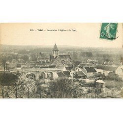 carte postale ancienne 78 TRIEL. L'Eglise et Pont