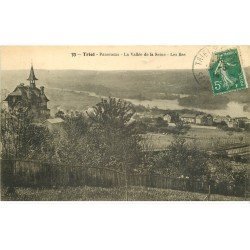 carte postale ancienne 78 TRIEL. Vallée de la Seine les Iles 1914