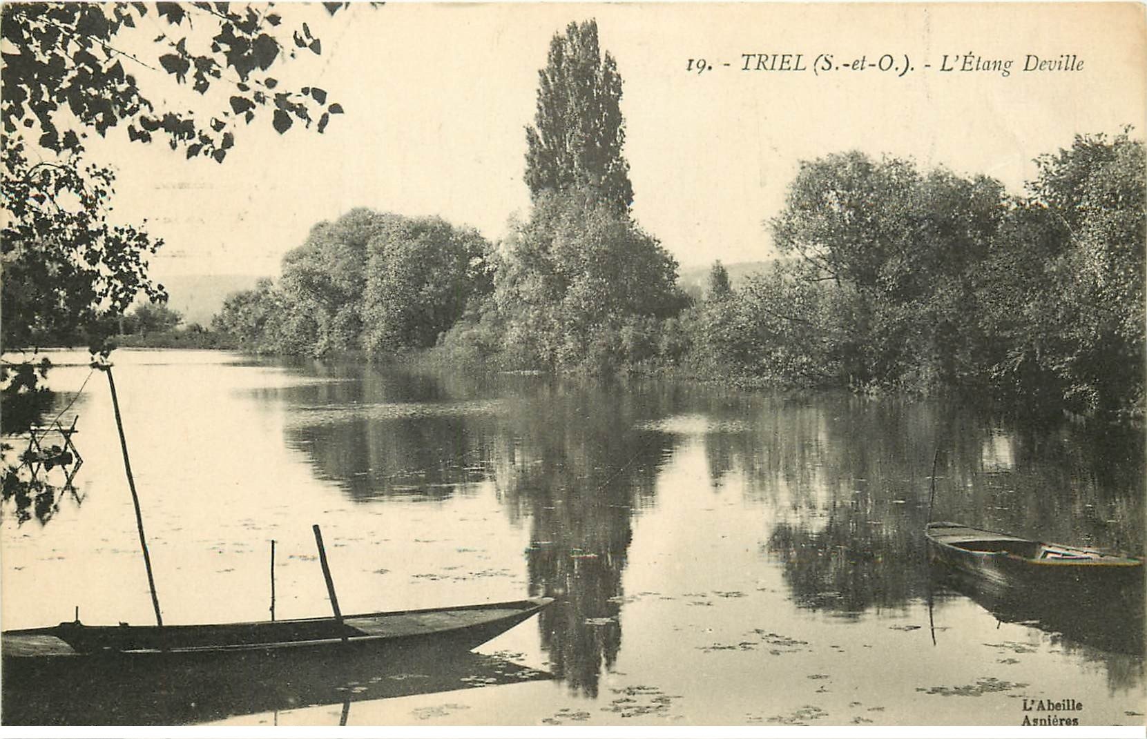 carte postale ancienne 78 TRIEL. L'Etang Deville
