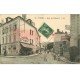 carte postale ancienne 78 TRIEL. Rue de l'Hautil Café de la Mairie et Grande Rue de Triel. Le rosé est dû au verso...