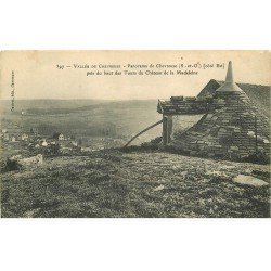 carte postale ancienne 78 CHEVREUSE. Panorama Tours du Château de la Madeleine