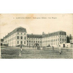 carte postale ancienne 78 ECOLE MILITAIRE DE SAINT-CYR. Cours Wagram 1917