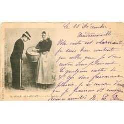 carte postale ancienne 78 ECOLE MILITAIRE DE SAINT-CYR. La Malvina 1901 Vendeuse ambulante