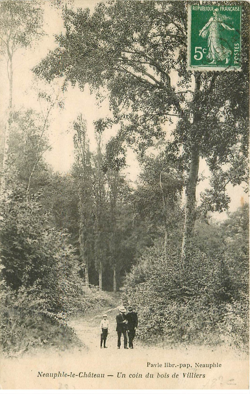 carte postale ancienne 78 NEAUPHLE-LE-CHATEAU. Bois de Villiers 1912