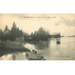 carte postale ancienne 78 LES MUREAUX. La Sangle. Crue de Janvier 1910