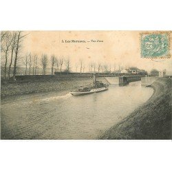 carte postale ancienne 78 LES MUREAUX. Vue d'eau avec Remorqueur de Péniches 1906