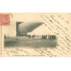 carte postale ancienne 78 MOISSON. Le Dirigeable de Lebaudy 1905. Aérodrome et Ballon