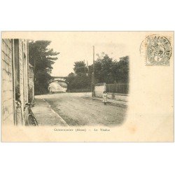 carte postale ancienne 02 GUIGNICOURT. 1903 Le Viaduc