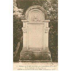 carte postale ancienne 78 PORT-ROYAL DES CHAMPS. Abbaye. Stèle Racine