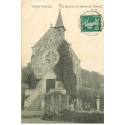 carte postale ancienne 78 PORT-ROYAL DES CHAMPS. Musée buste de Pascal 1910