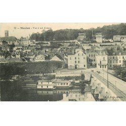 carte postale ancienne 78 MEULAN. Vue à vol d'oiseau 1909