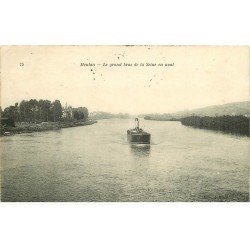 carte postale ancienne 78 MEULAN. Le Grand Bras de la Seine en aval 1905