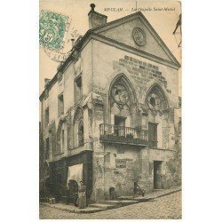 carte postale ancienne 78 MEULAN. Chapelle Saint-Michel animation 1907