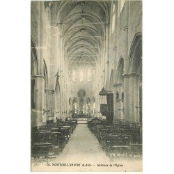 carte postale ancienne 78 MONTFORT-L'AMAURY. Eglise intérieur