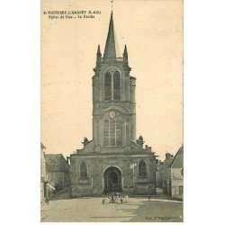 carte postale ancienne 78 MONTFORT-L'AMAURY. Porche de l'Eglise animation 1922