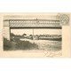 carte postale ancienne 02 GUIGNICOURT. 1903 Pont sur le Canal. Pêcheurs d'Ecrevisse et Péniche