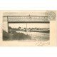 carte postale ancienne 02 GUIGNICOURT. 1903 Pont sur le Canal. Pêcheurs d'Ecrevisse et Péniche