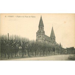 carte postale ancienne 78 POISSY. Eglise Place